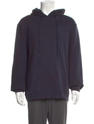 Pre-owned Prada 2019 Signature Logo Hoodie In Blue