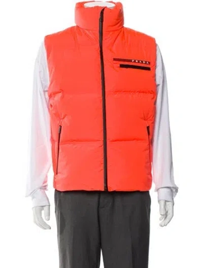 Pre-owned Prada 2019 Signature Logo Vest In Orange