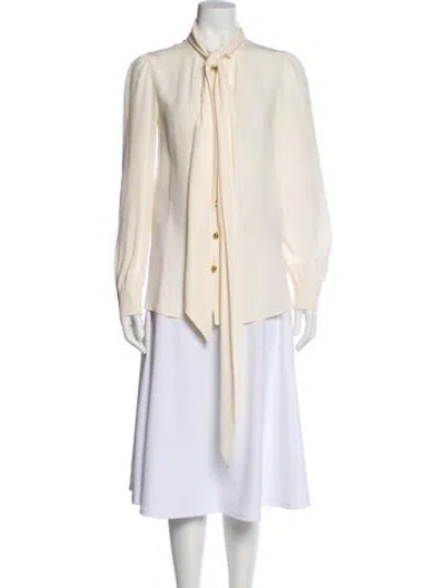 Pre-owned Prada 2019 Silk Blouse In Neutral