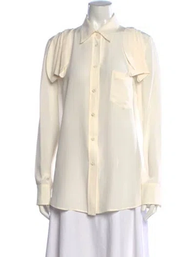 Pre-owned Prada 2019 Silk Blouse In White