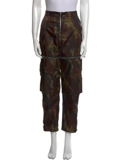 Pre-owned Prada 2019 Straight Leg Pants In Green