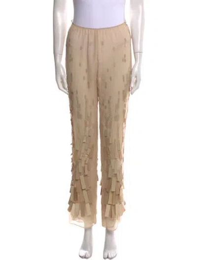 Pre-owned Prada 2019 Straight Leg Pants In Neutral
