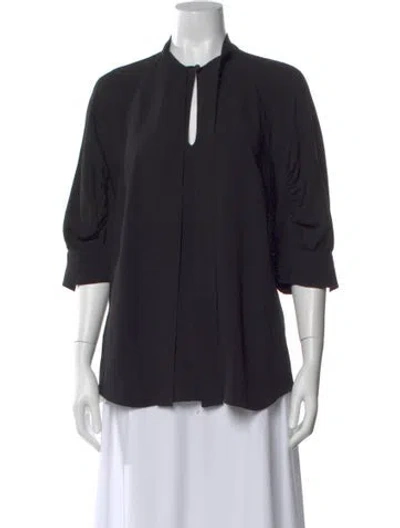 Pre-owned Prada 2019 Three-quarter Sleeve Blouse In Black