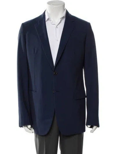 Pre-owned Prada 2019 Virgin Wool Blazer In Blue