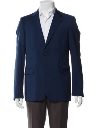 Pre-owned Prada 2019 Virgin Wool Blazer In Blue