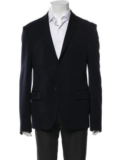 Pre-owned Prada 2019 Virgin Wool Blazer In Blue