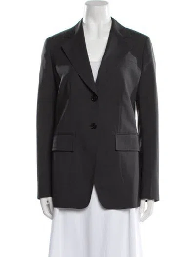 Pre-owned Prada 2019 Virgin Wool Blazer In Gray