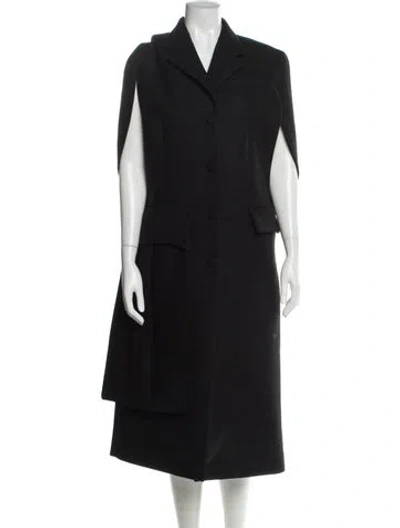 Pre-owned Prada 2019 Virgin Wool Coat In Black