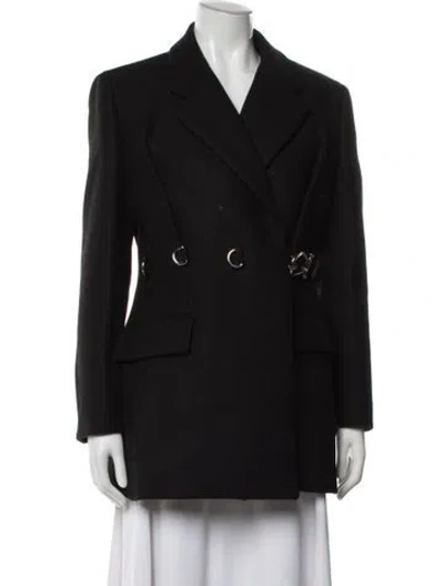 Pre-owned Prada 2019 Virgin Wool Coat In Black