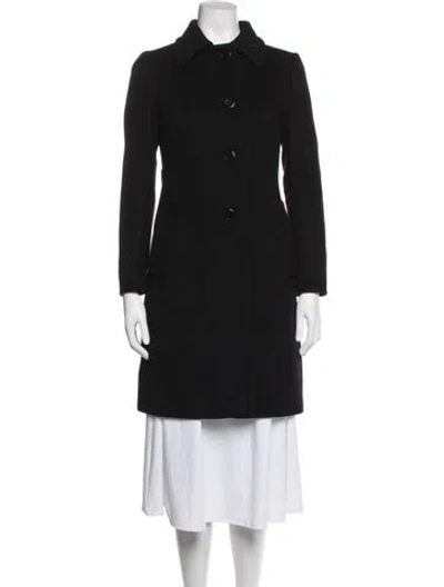 Pre-owned Prada 2019 Virgin Wool Coat In Black