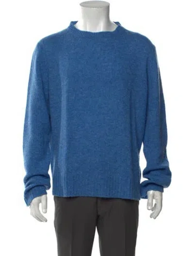 Pre-owned Prada 2019 Virgin Wool Pullover In Blue