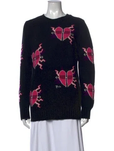 Pre-owned Prada 2019 Virgin Wool Sweater In Black