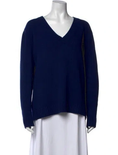 Pre-owned Prada 2019 Virgin Wool Sweater In Blue