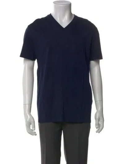 Pre-owned Prada 2019 V-neck T-shirt In Blue