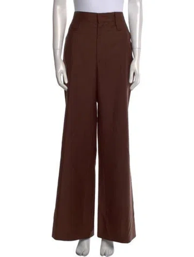 Pre-owned Prada 2019 Wide Leg Pants In Brown