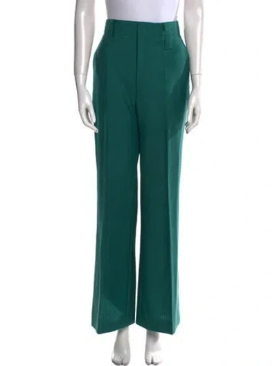 Pre-owned Prada 2019 Wide Leg Pants In Green