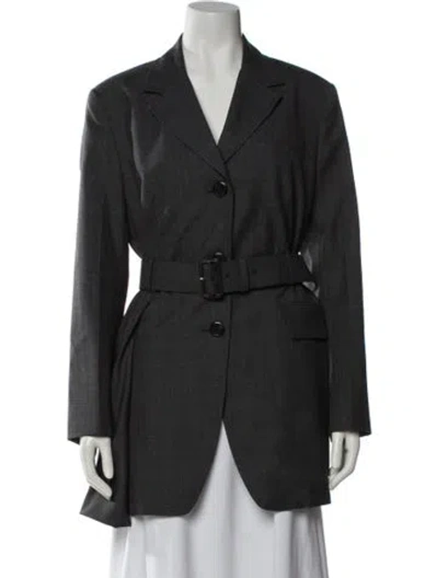 Pre-owned Prada 2019 Wool Blazer In Gray