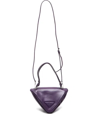 Pre-owned Prada 2020-2024 Padded Triangle Handbag In Purple