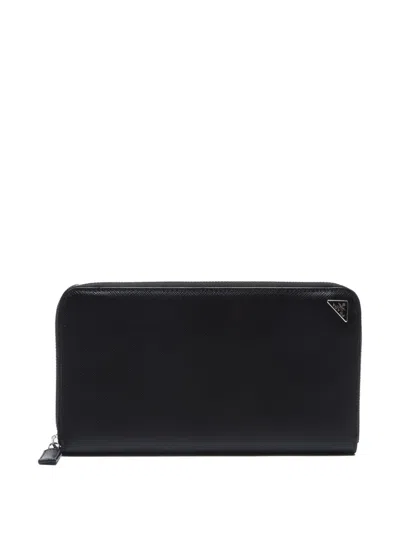 Pre-owned Prada 2020-2024s Saffiano Portafoglio Long Wallet