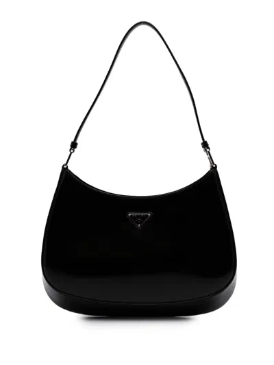 Pre-owned Prada 2020-2025 Brushed Leather Cleo Shoulder Bag