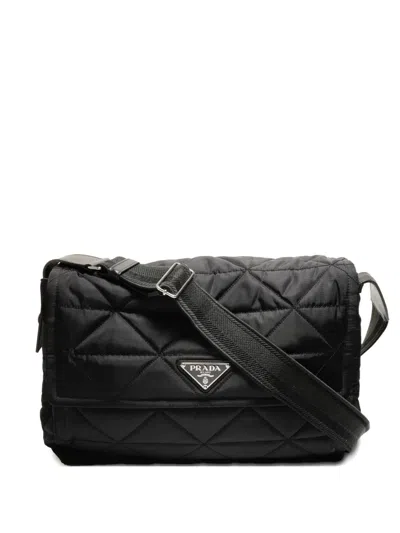 Pre-owned Prada 2020-2025 Quilted-design Shoulder Bag In Black