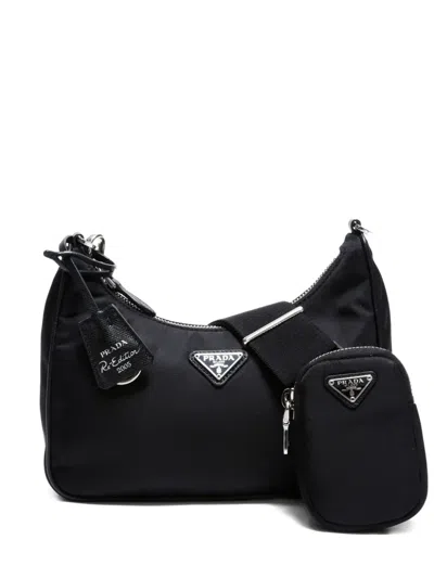 Pre-owned Prada 2020-2025 Re-edition 2005 Cross Body Bag In Black