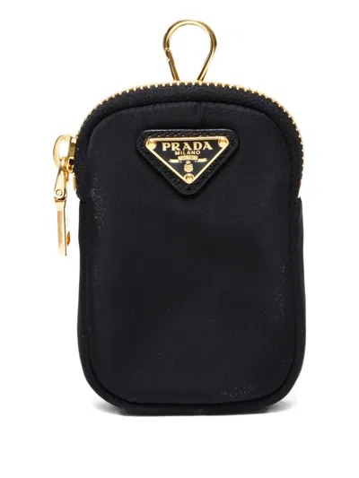 Pre-owned Prada 2020-2025 Zip-top Pouch In Black