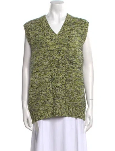 Pre-owned Prada 2020 Cable Knit Sweater In Green