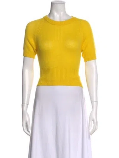 Pre-owned Prada 2020 Cashmere Sweater In Yellow