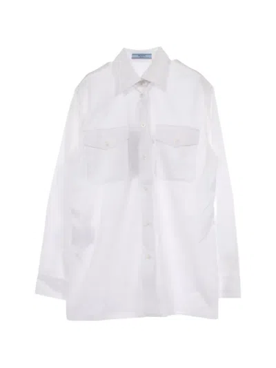 Pre-owned Prada 2020 Chest-pockets Shirt In White