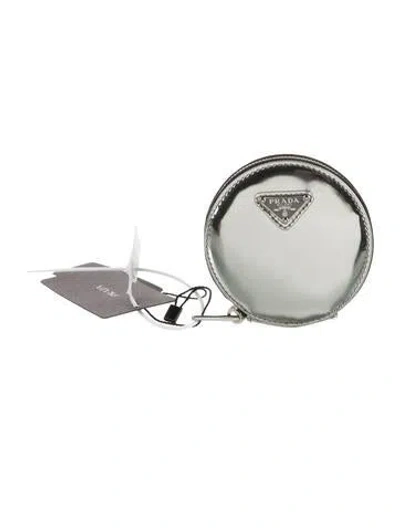 Pre-owned Prada 2020 Coin Pouch In Metallic/silver