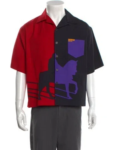Pre-owned Prada 2020 Double Match Shirt In Red