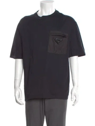 Pre-owned Prada 2020 Enameled Metal Triangle T-shirt In Multi