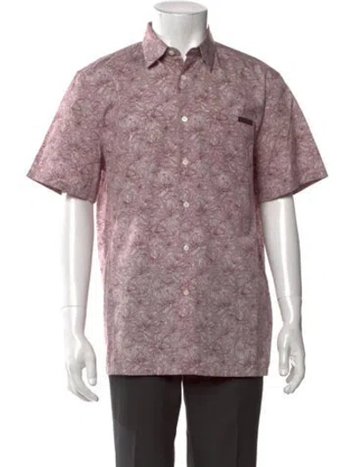 Pre-owned Prada 2020 Floral Print Shirt In Pink