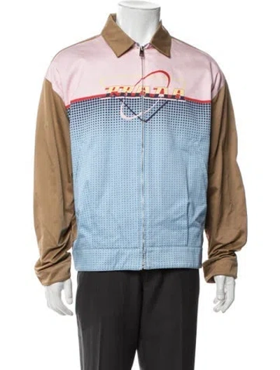 Pre-owned Prada 2020 Graphic Print Jacket In Blue/neutrals
