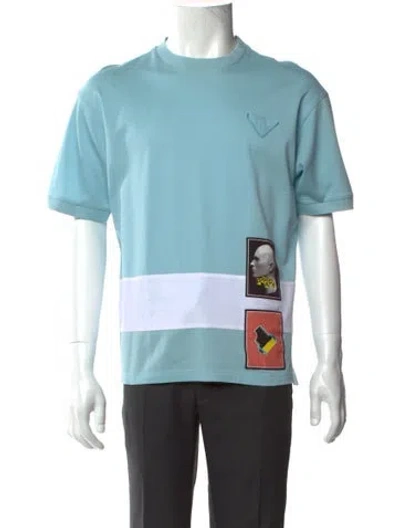 Pre-owned Prada 2020 Graphic Print T-shirt In Blue
