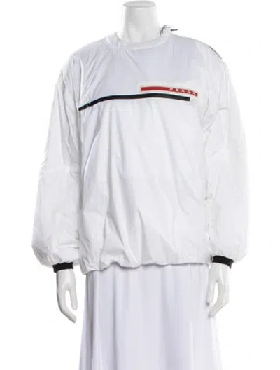 Pre-owned Prada 2020 Linea Rossa Jacket In White
