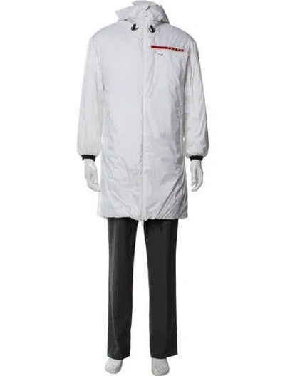 Pre-owned Prada 2020 Linea Rossa Parka In White