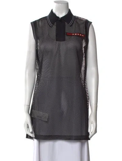 Pre-owned Prada 2020 Linea Rossa Polo W/ Tags In Black