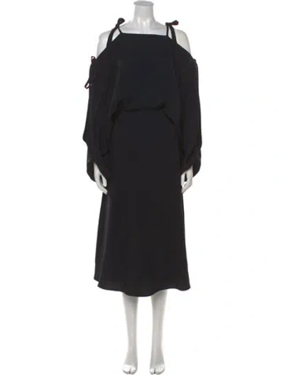 Pre-owned Prada 2020 Midi Length Dress In Black