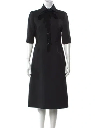 Pre-owned Prada 2020 Midi Length Dress In Black
