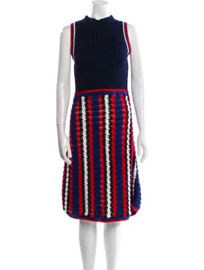 Pre-owned Prada 2020 Midi Length Dress In Blue