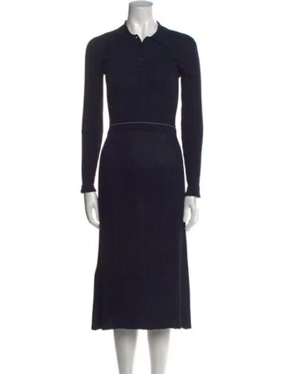 Pre-owned Prada 2020 Midi Length Dress In Blue