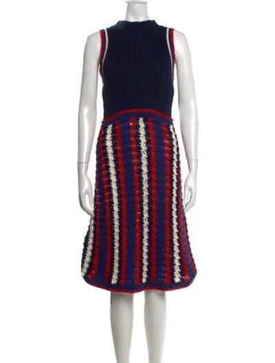 Pre-owned Prada 2020 Midi Length Dress In Blue