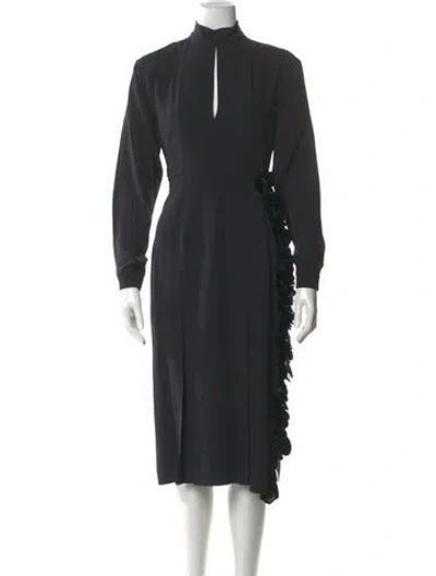 Pre-owned Prada 2020 Midi Length Dress W/ Tags In Black