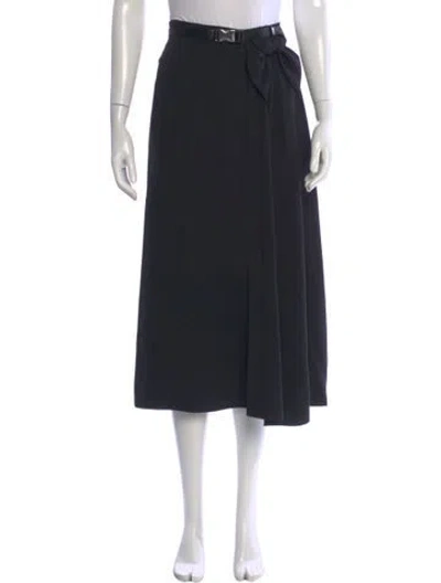 Pre-owned Prada 2020 Midi Length Skirt In Black