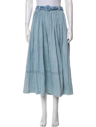 Pre-owned Prada 2020 Midi Length Skirt In Blue