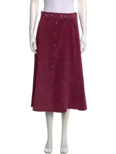 Pre-owned Prada 2020 Midi Length Skirt In Burgundy