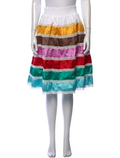 Pre-owned Prada 2020 Midi Length Skirt In White
