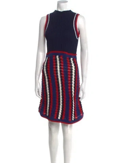 Pre-owned Prada 2020 Mini Dress In Blue